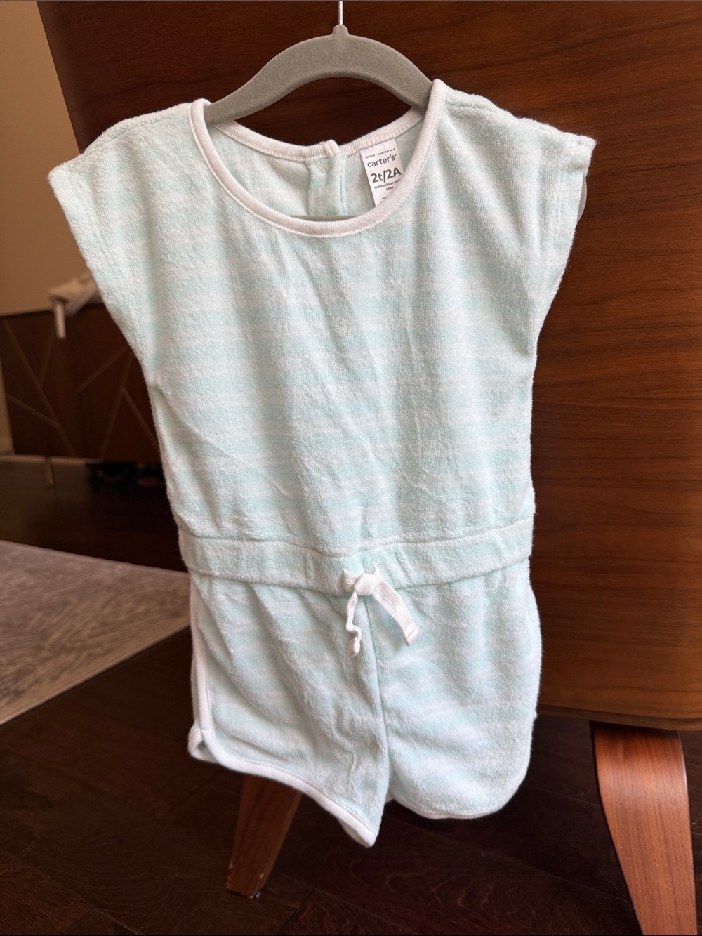 Carter's Pale Blue Swim Romper Cover up 2T